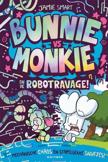 Bunnie vs Monkie en de robotravage! | Bunnie vs Monkie | Striparchief